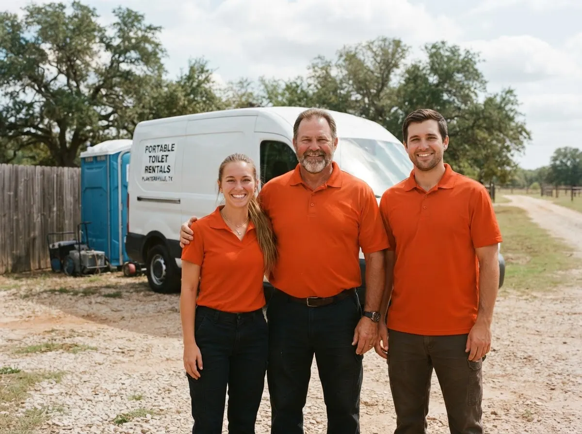 Frontier Porta Potty Rentals portable toilet rentals team in Plantersville, TX